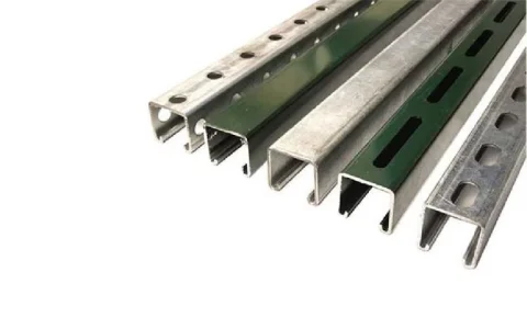 سی چنل یا یو چنل سینی کابل ریل دار جهت نصب تاسیسات ساختمانی C-channel or U-channel cable tray with rails for installing construction facilities