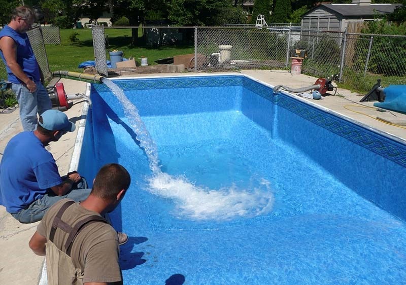 What should be done to make the pool water clear?