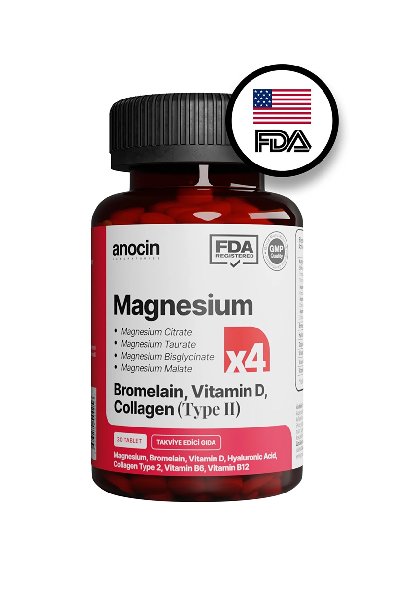 بررسی قرص منیزیم آنوسین مدل MAGNEZYUM X4 بسته 30 عددی