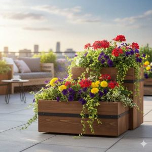 فلاور باکس چوبی: تلفیق هنر و طبیعت برای خلق فضایی دلنشین (راهنمای جامع خرید، طراحی و نگهداری)