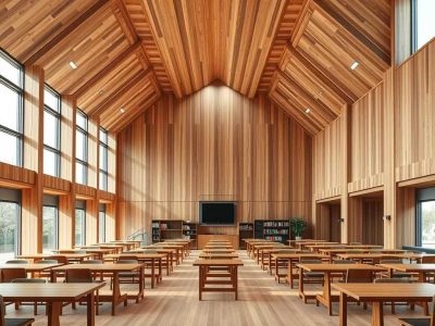 فضاهای آموزشی با طراحی چوبی؛ تعادل صوت و گرما